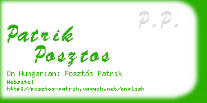 patrik posztos business card